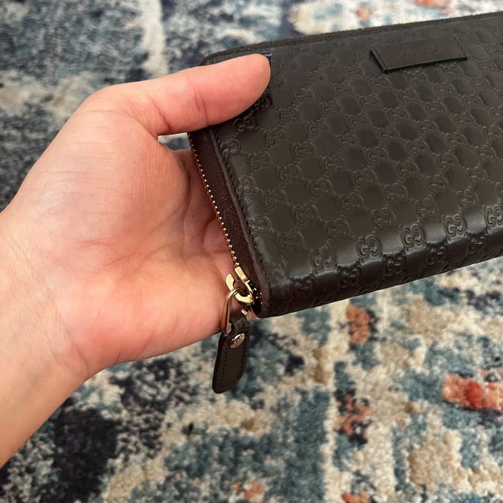 Microguccissima Pattern Leather Continental Wallet - image 4